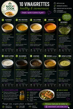 10 Vinaigrettes healthy & savoureuses