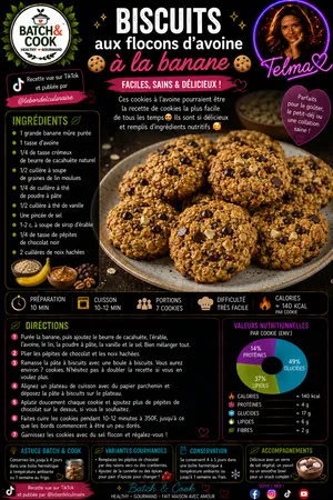 Biscuits aux flocons d'avoine à la banane