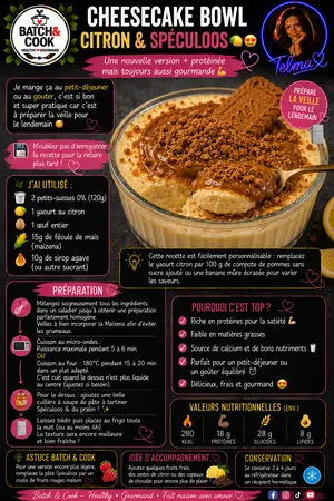 Cheesecake Bowl Citron & Spéculoos