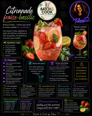 Citronnade fraise-basilic