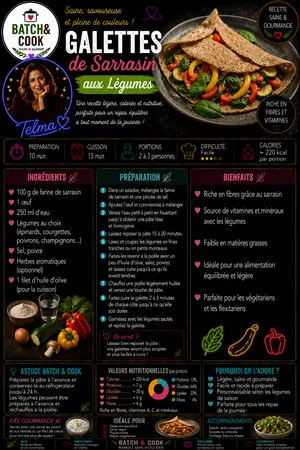 Galettes de sarrasin aux légumes