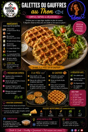 Galettes ou gauffres au thon