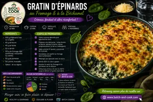 Gratin d'Épinards au Fromage & à la Béchamel