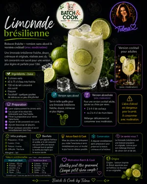 Limonade brésilienne fraîche et crémeuse