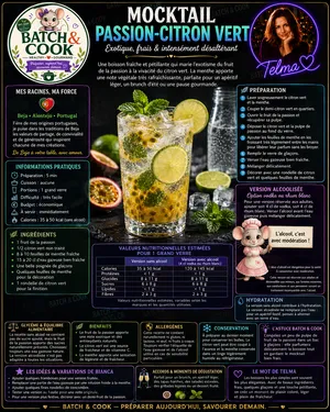 Mocktail passion-citron vert