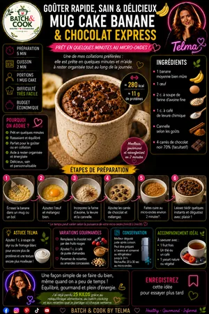 Mug Cake Banane & Chocolat Express