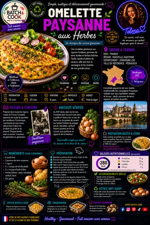 Omelette Paysanne aux Herbes