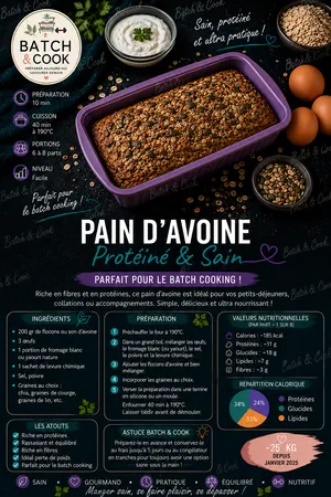 Pain d'avoine protéiné & sain