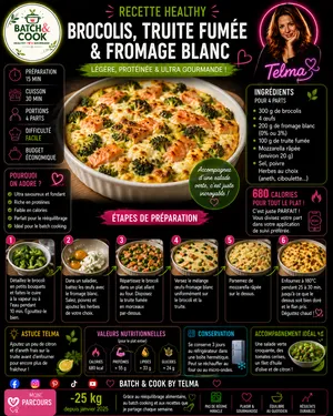 Brocolis, Truite Fumée & Fromage Blanc