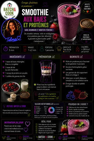 Smoothie aux baies et protéines