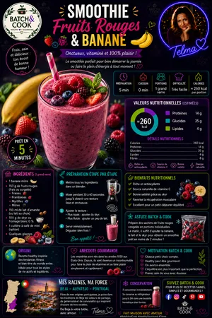 Smoothie Fruits Rouges & Banane