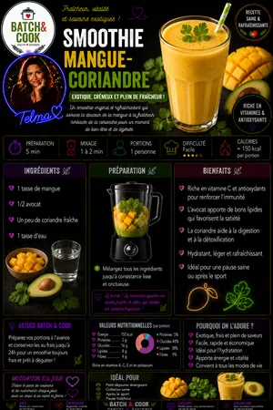 Smoothie Mangue-Coriandre