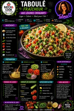 Taboulé fraîcheur aux légumes croquants