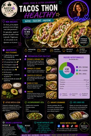 Tacos thon healthy