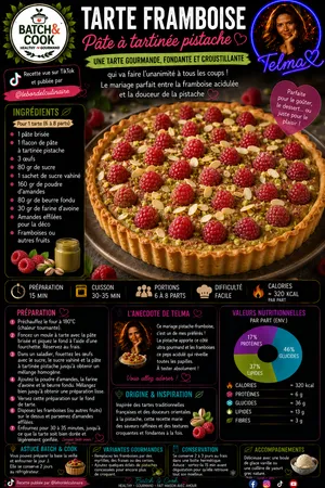 Tarte Framboise Pâte à Tartinée Pistache