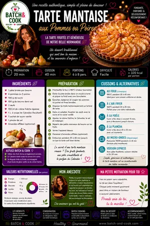 Tarte Mantaise aux Pommes ou Poires