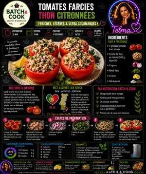 Tomates farcies thon citronnées