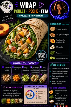 Wrap Poulet Pêche Feta