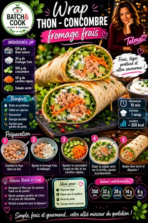 Wrap Thon-Concombre au Fromage Frais