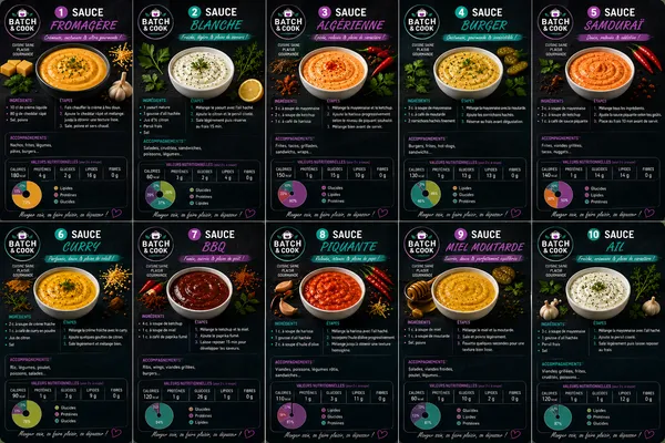 10 Sauces d'Accompagnement Maison