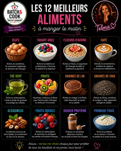 Les 12 meilleurs aliments à manger le matin
