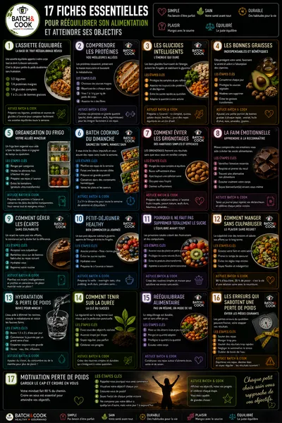 17 fiches essentielles pour rééquilibrer son alimentation