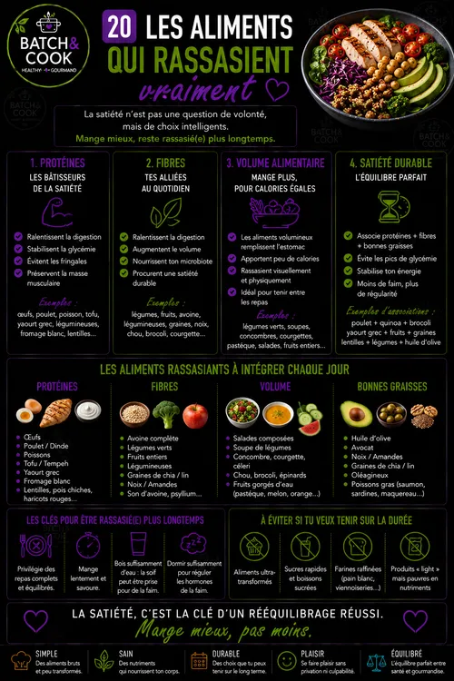 20 aliments qui rassasient vraiment