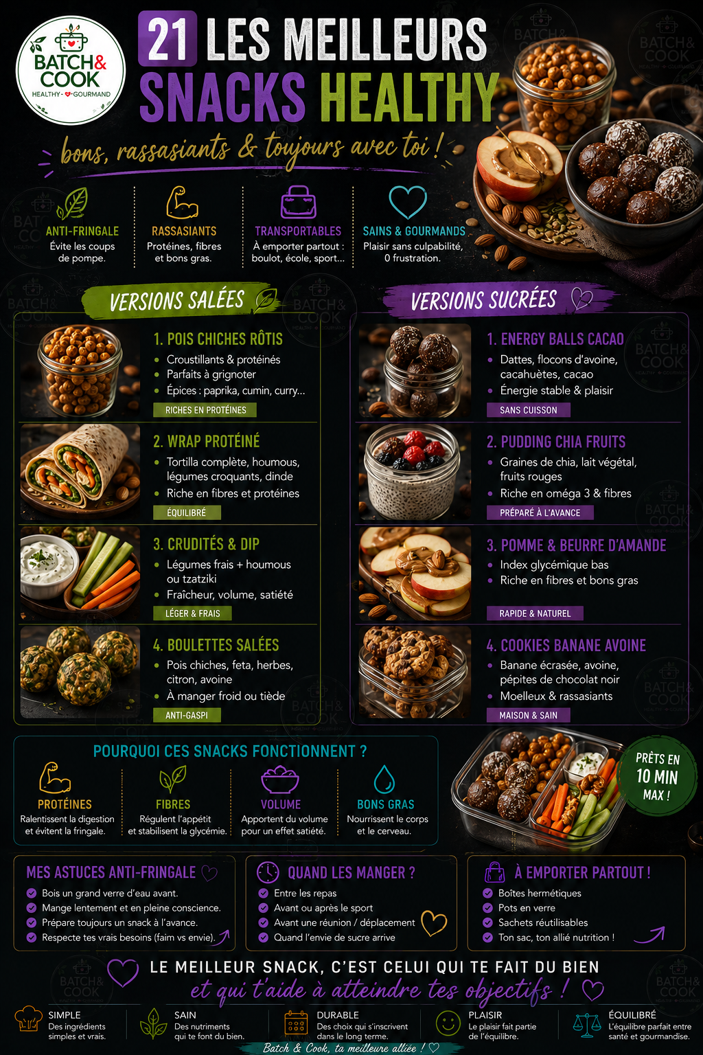 21 Meilleurs Snacks Healthy