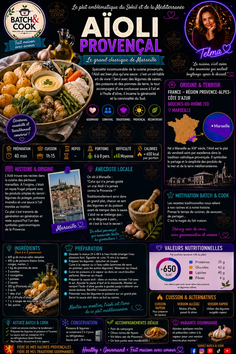 Fiche recette Aïoli Provençal par Telma