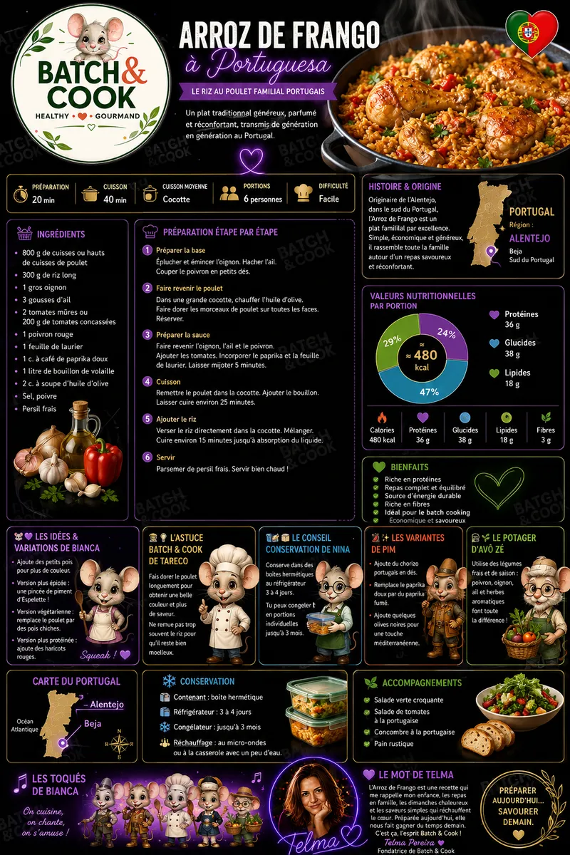 Fiche recette Arroz de Frango à Portuguesa par Telma