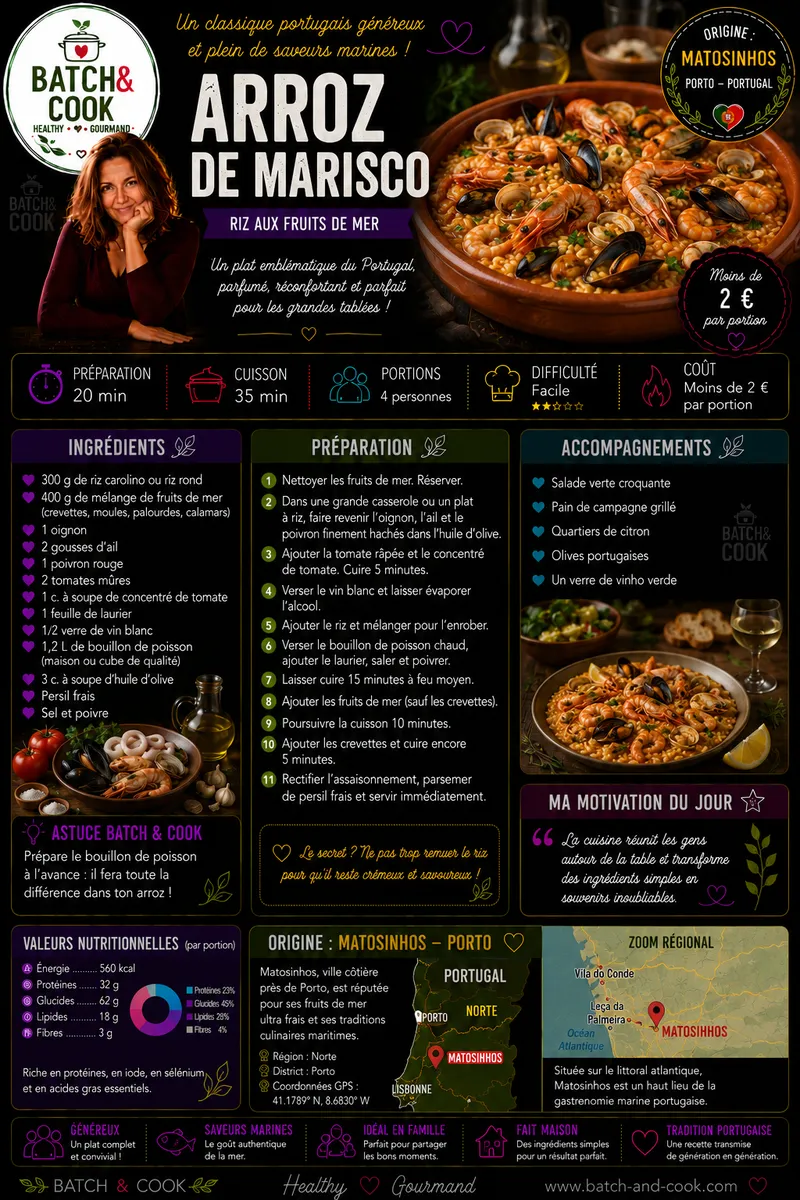 Fiche recette Arroz de Marisco par Telma