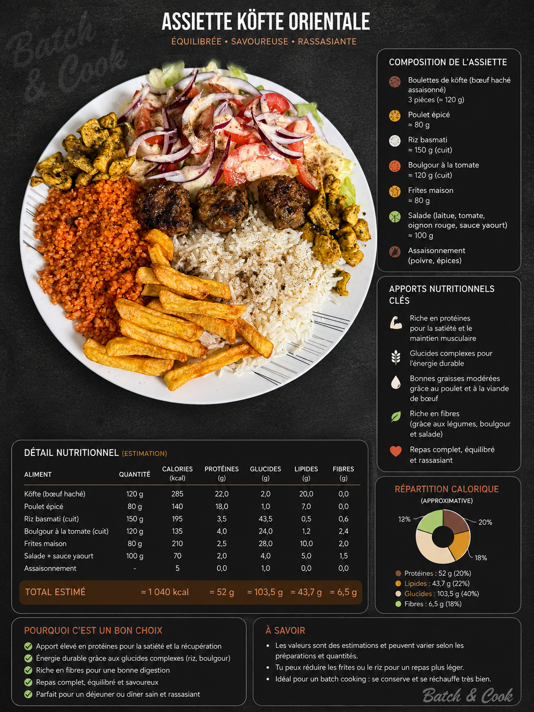 Assiette Köfte Orientale