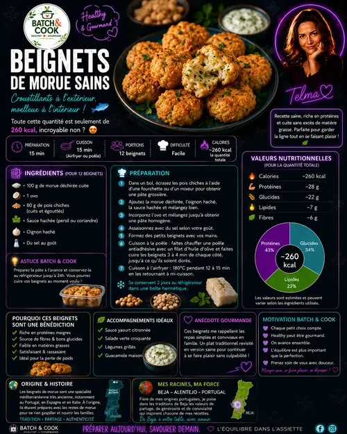 Beignets de morue sains