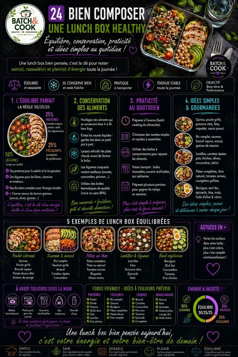 Fiche recette Bien composer une lunch box healthy par Telma