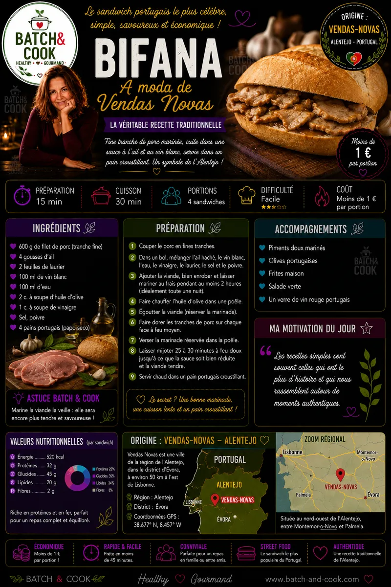 Fiche recette Bifana à moda de Vendas Novas par Telma