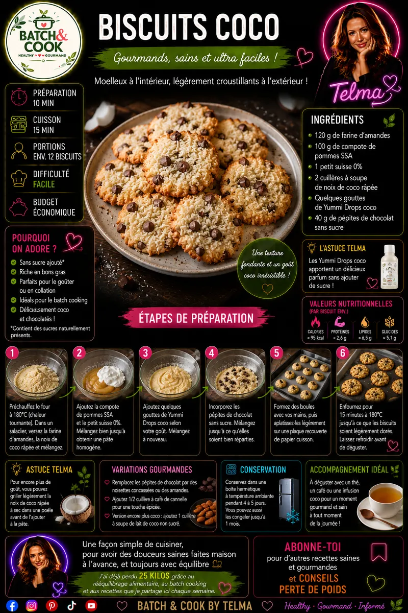 Fiche recette Biscuits Coco par Telma