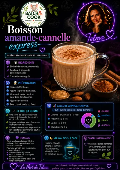 Boisson amande-cannelle express