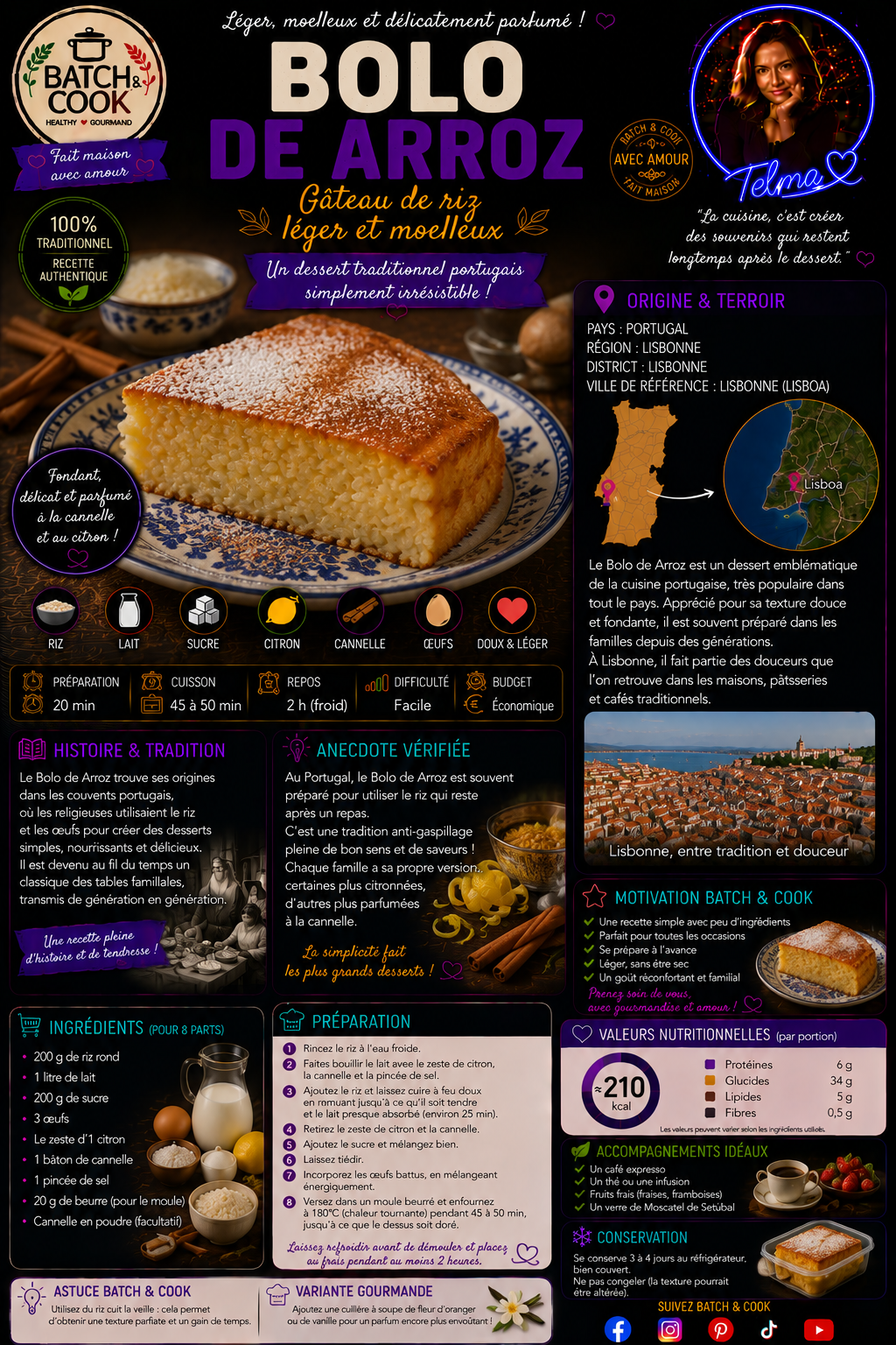 Bolo de Arroz - Gâteau de riz léger et moelleux