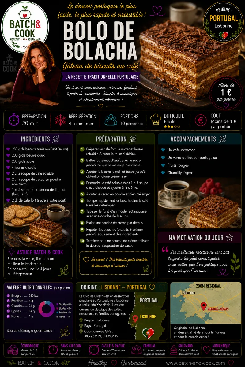 Fiche recette Bolo de Bolacha par Telma
