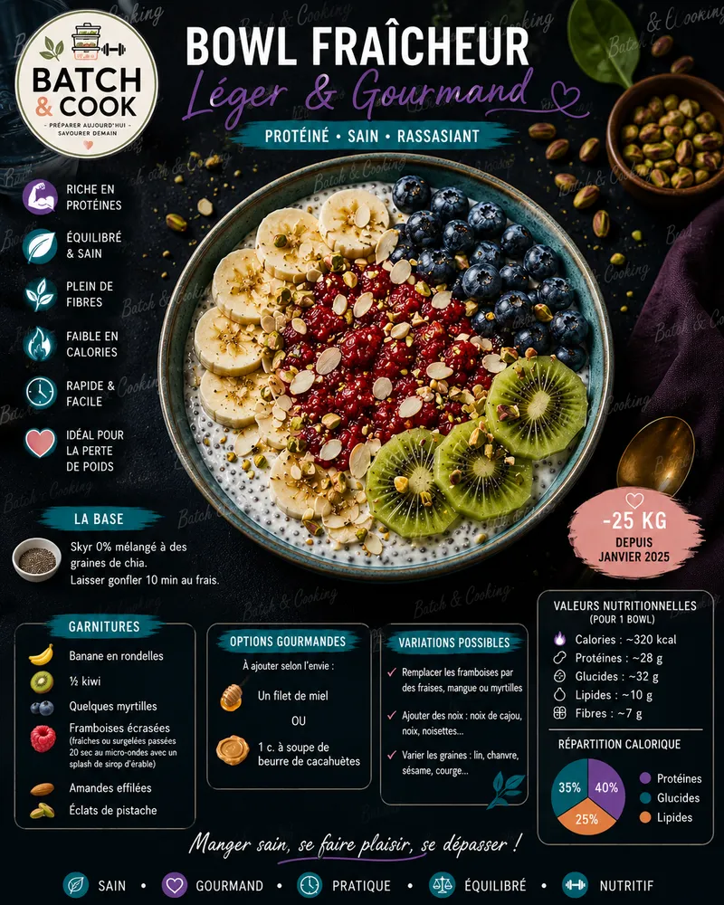 Fiche recette Bowl Fraîcheur - Léger & Gourmand par Telma
