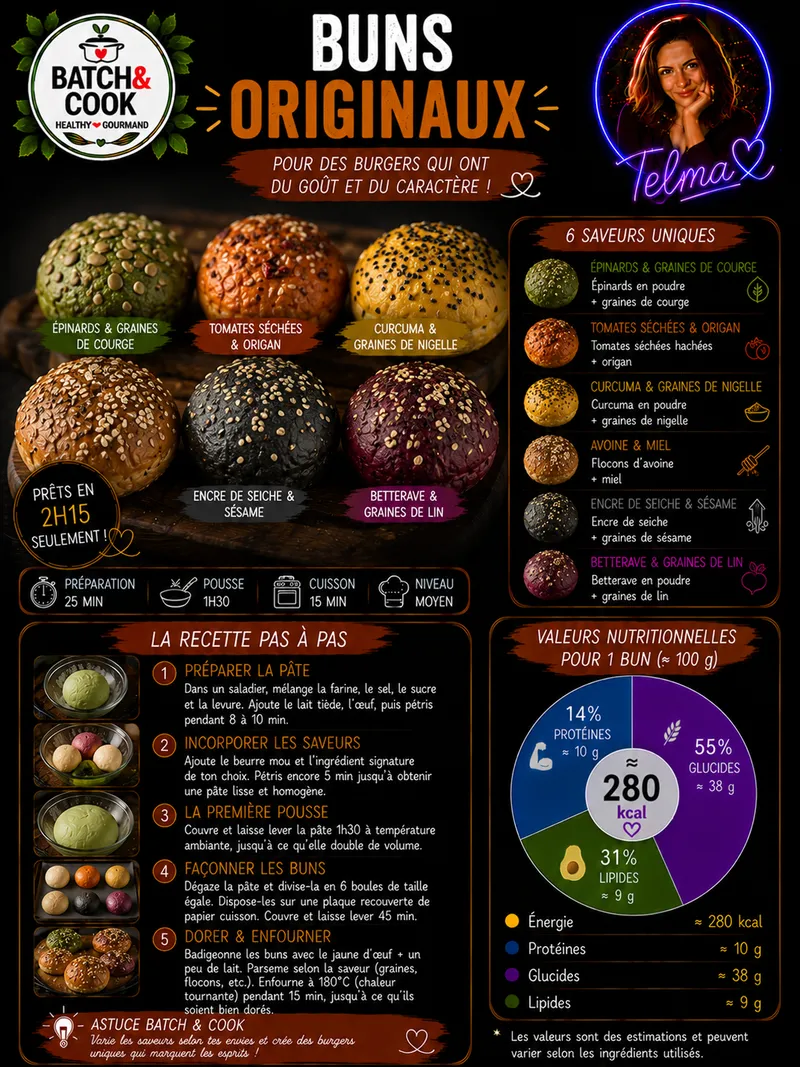 Fiche recette Buns Originaux par Telma