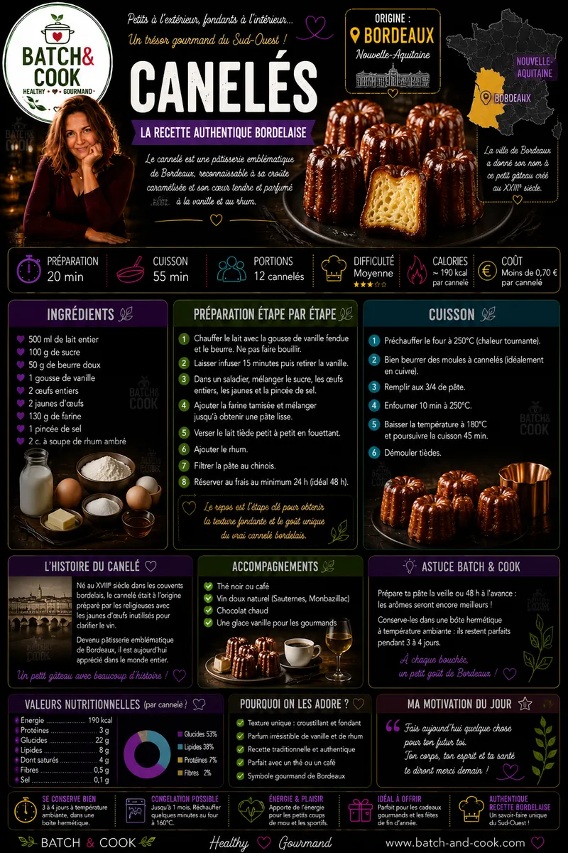 Fiche recette Canelés par Telma
