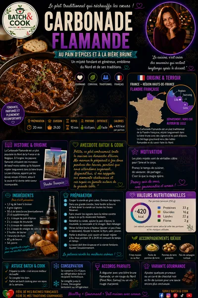 Carbonade Flamande au pain d'épices et à la bière brune
