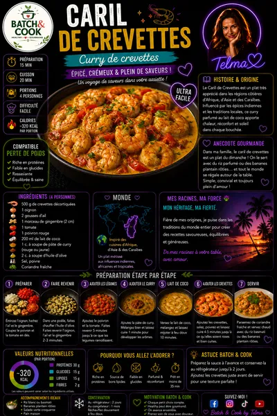 Caril de crevettes