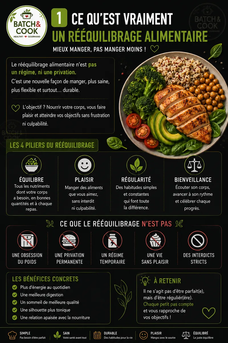 Illustration : Ce qu'est vraiment un rééquilibrage alimentaire