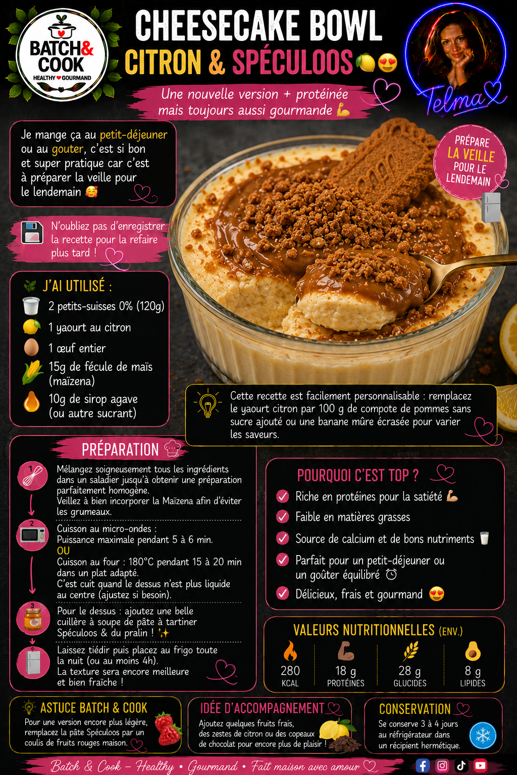 Cheesecake Bowl Citron & Spéculoos