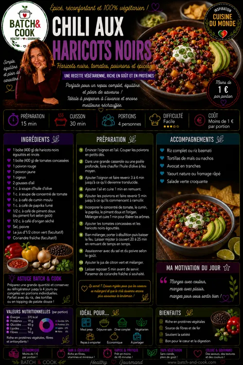 Chili aux haricots noirs