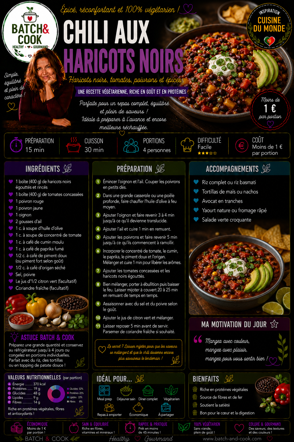 Chili aux haricots noirs