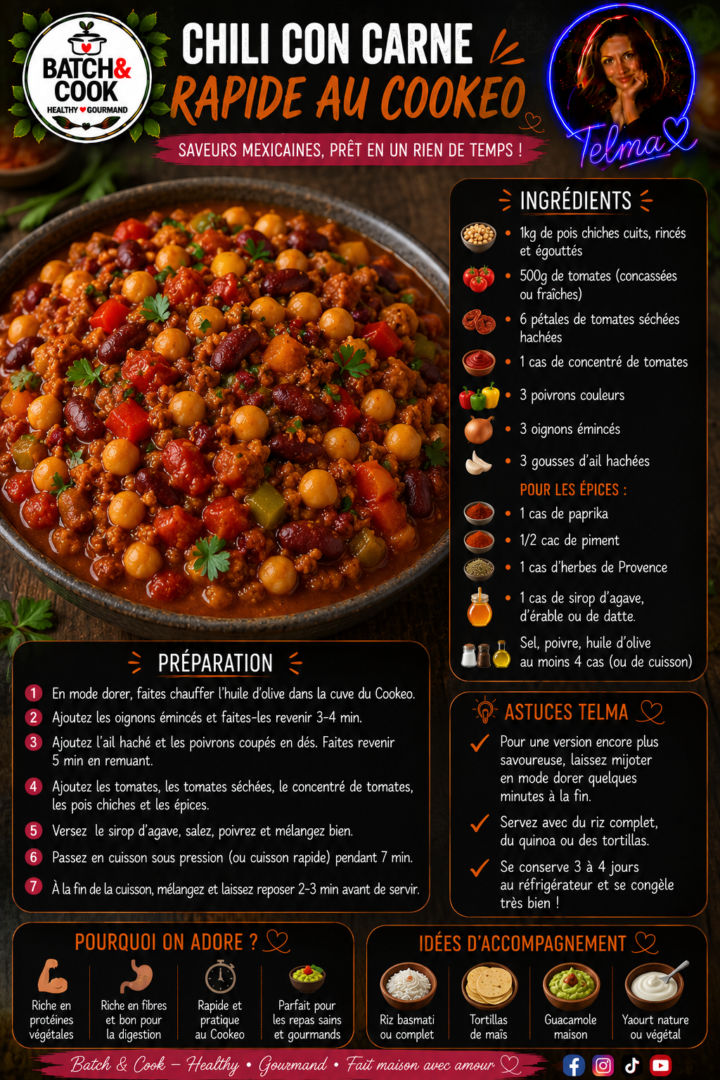 Chili con carne rapide au Cookeo