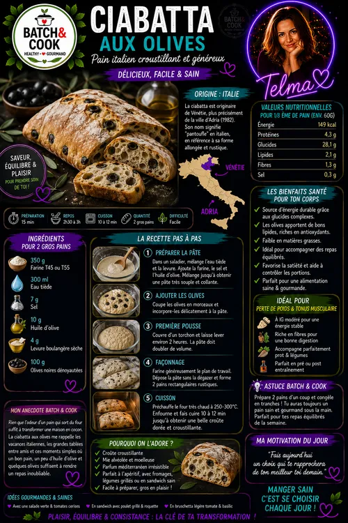 Ciabatta aux olives